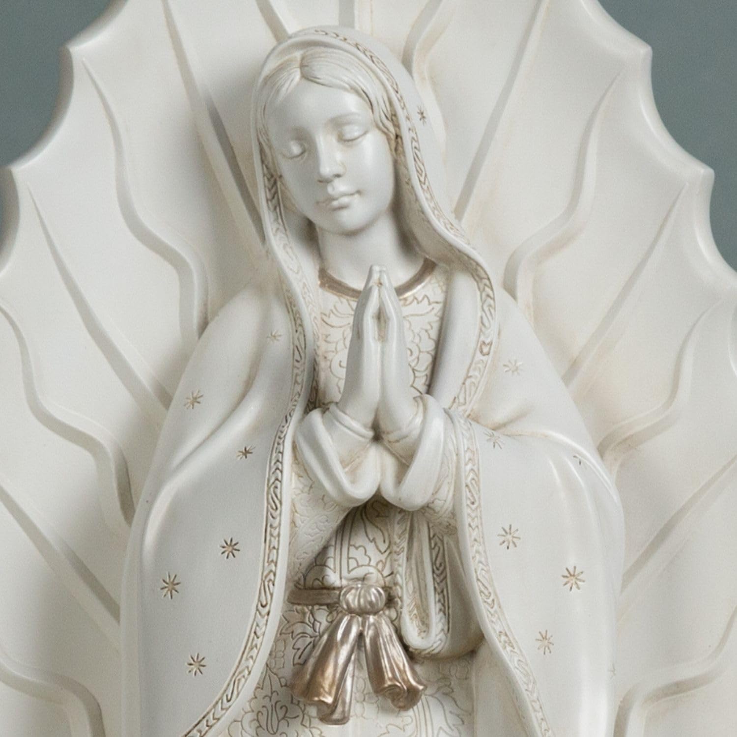 Grace4Joy 24 Inches Our Lady of Guadalupe Statue - Hand Painted Resin Virgen de Guadalupe with Angels Catholic Garden & Home Decor - Image 4